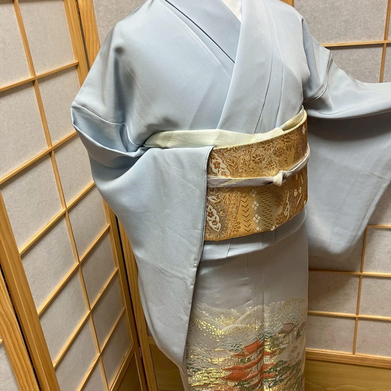 6481# Japanese Tomesode Kimono Vintage Womens Silk Fabric Robe Kimono only sold