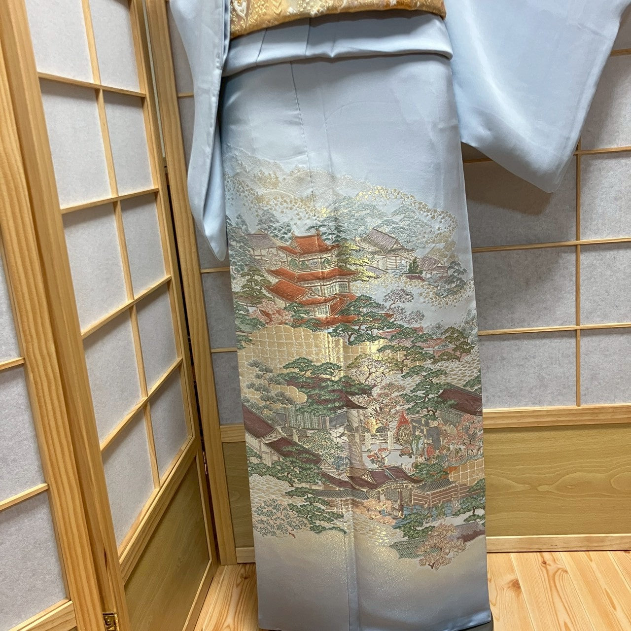 6481# Japanese Tomesode Kimono Vintage Womens Silk Fabric Robe Kimono only sold