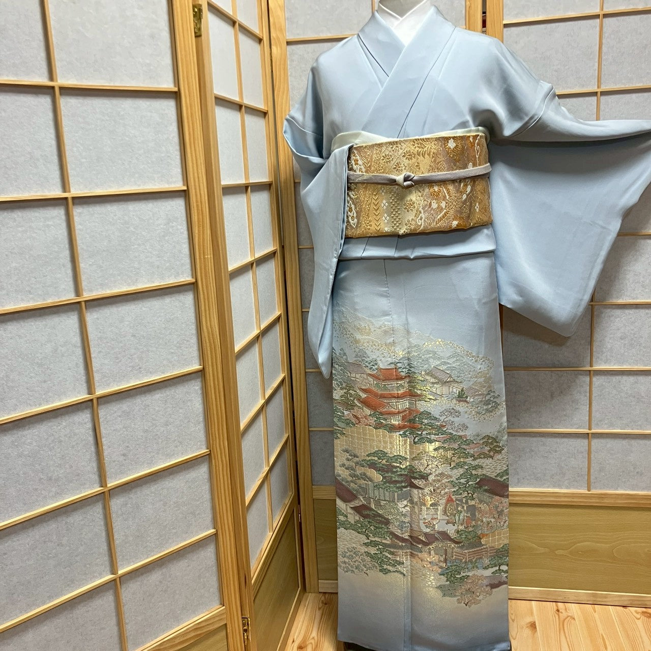 6481# Japanese Tomesode Kimono Vintage Womens Silk Fabric Robe Kimono only sold