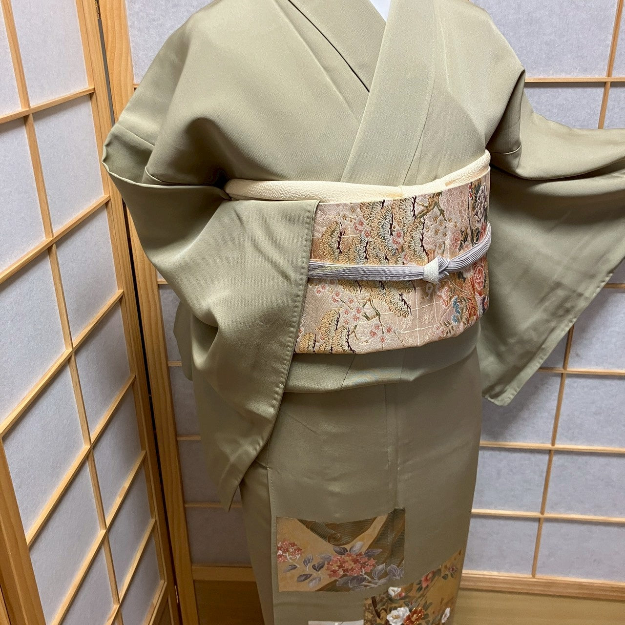 6484# Japanese Tomesode Kimono Vintage Womens Silk Fabric Robe Kimono only sold