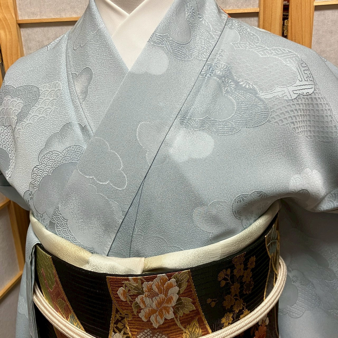 6485# Japanese Tomesode Kimono Vintage Womens Silk Fabric Robe Kimono only sold
