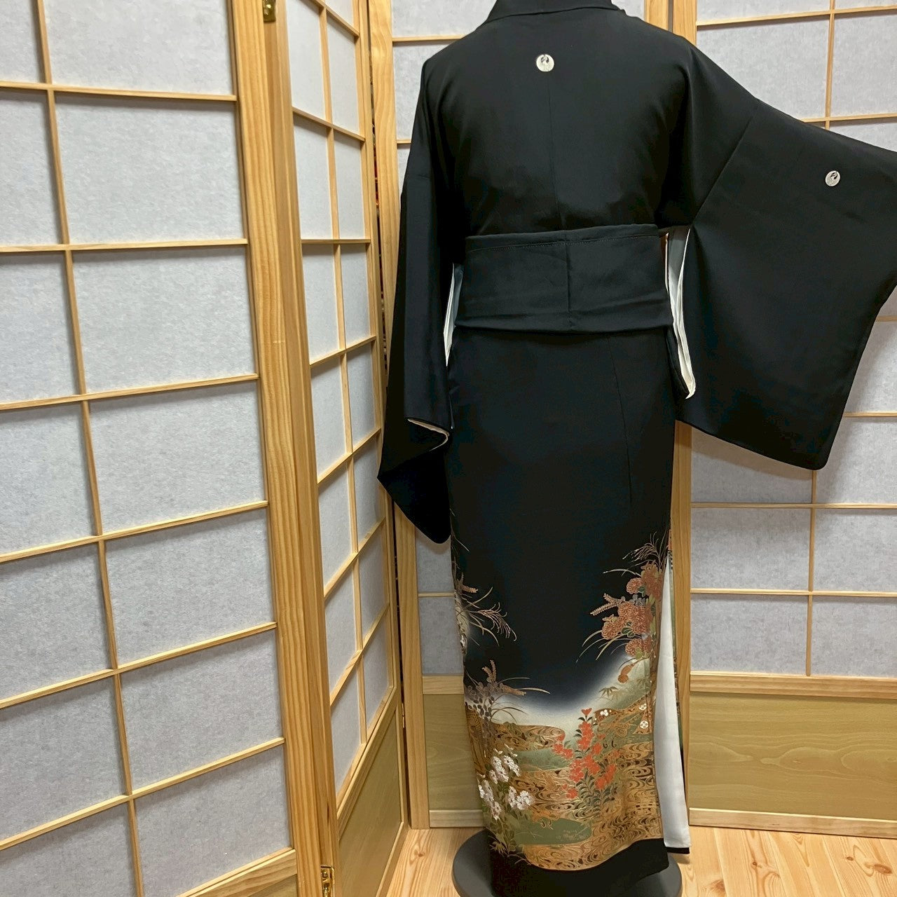 6456# Japanese Tomesode Kimono Vintage Womens Silk Fabric Robe Kimono only sold