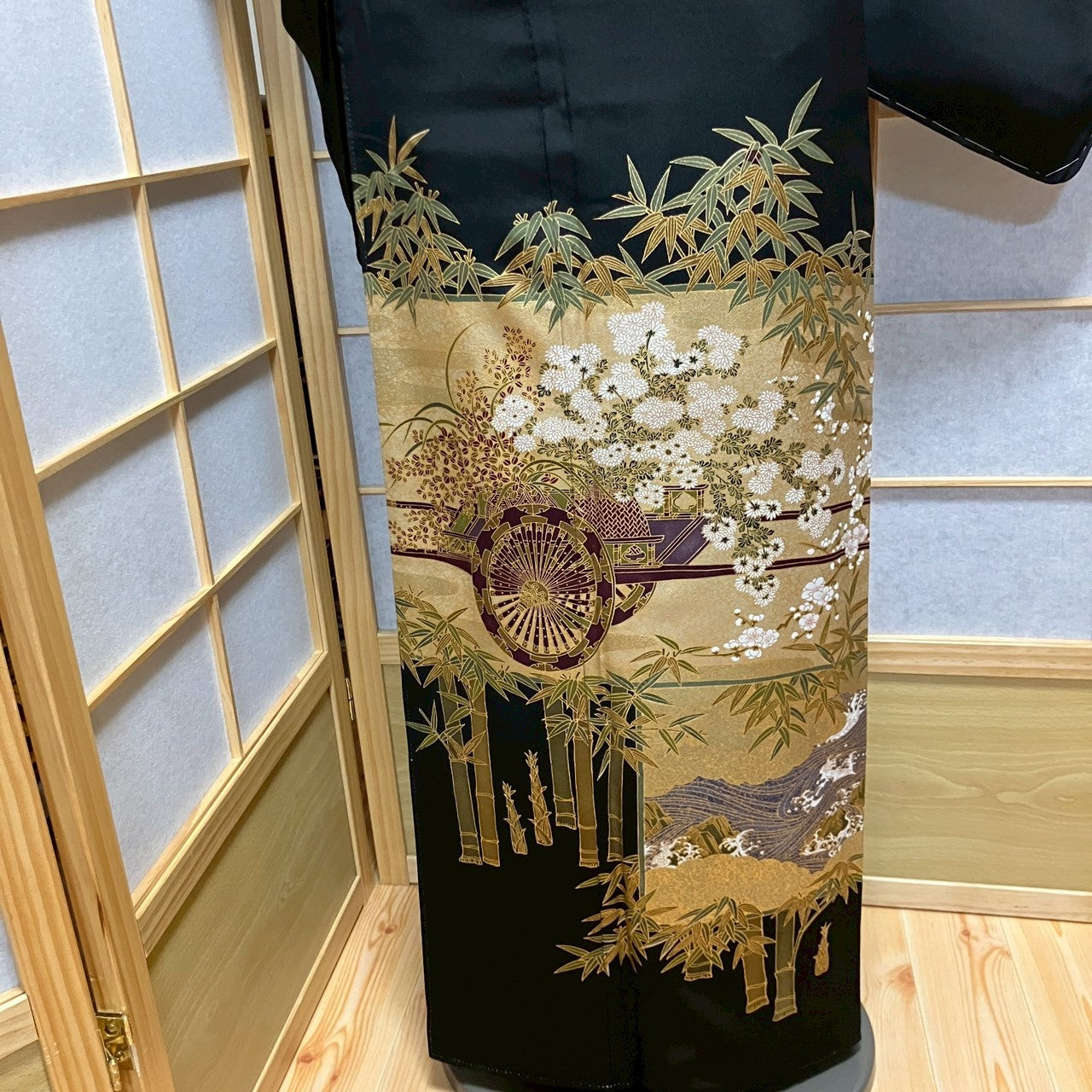 6457# Japanese Tomesode Kimono Vintage Womens Silk Fabric Robe Kimono only sold