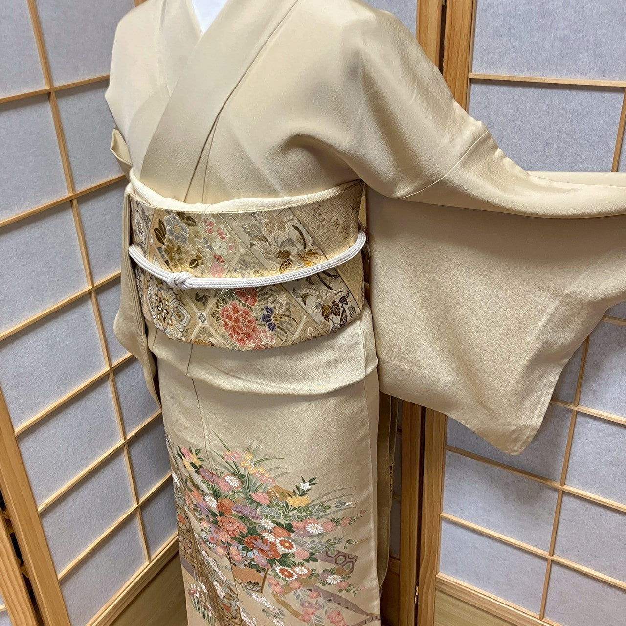 6460# Japanese Tomesode Kimono Vintage Womens Silk Fabric Robe Kimono only sold