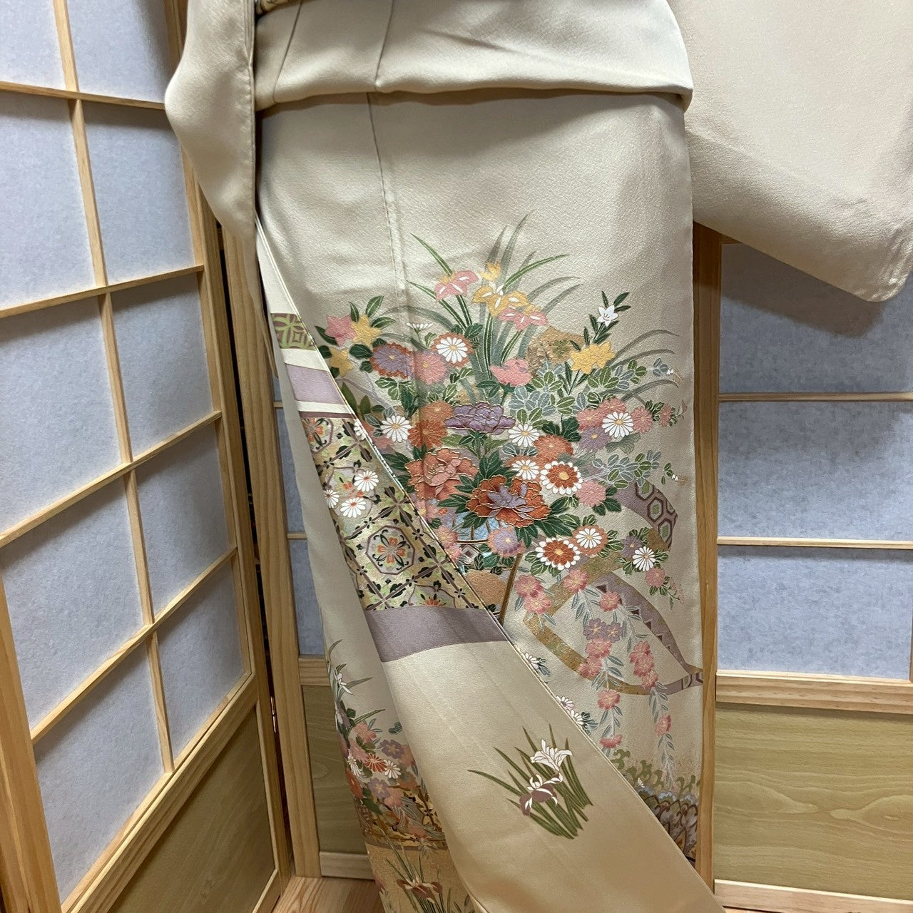 6460# Japanese Tomesode Kimono Vintage Womens Silk Fabric Robe Kimono only sold