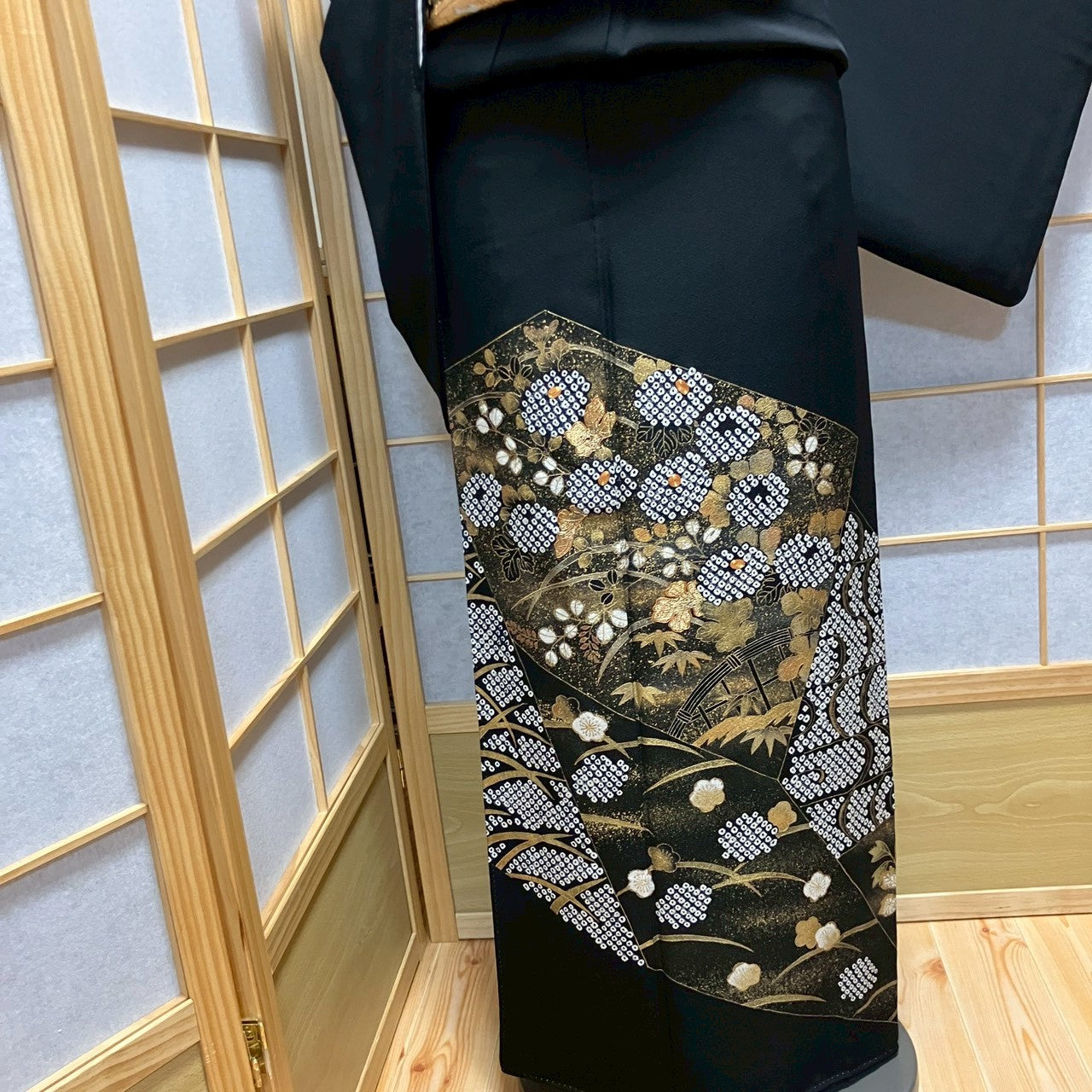 6490# Japanese Tomesode Kimono Vintage Womens Silk Fabric Robe Kimono only sold