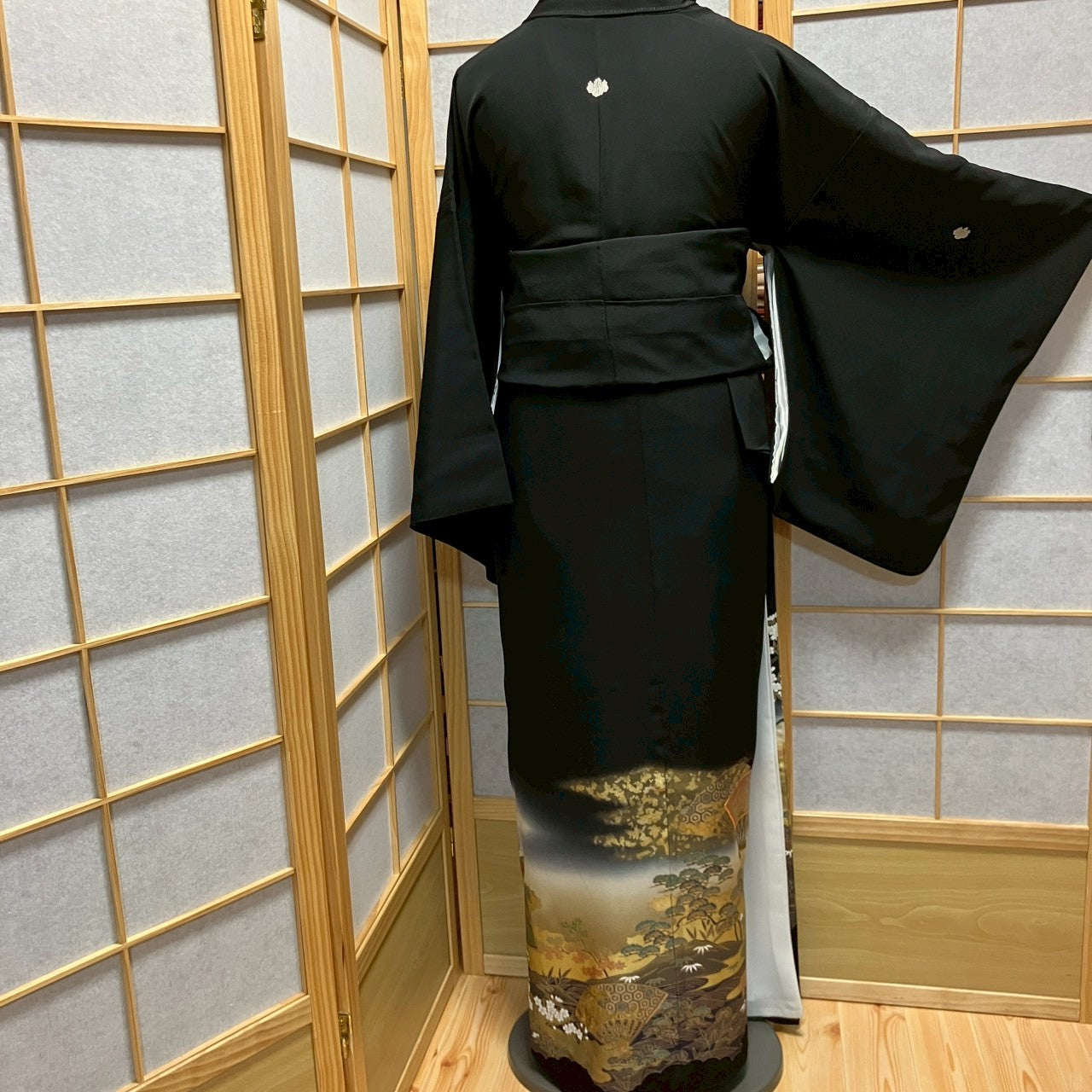 6492# Japanese Tomesode Kimono Vintage Womens Silk Fabric Robe Kimono only sold
