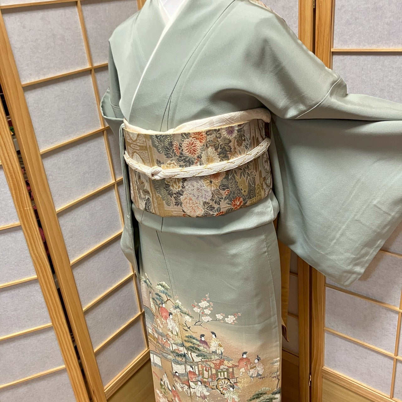 6743# Japanese Tomesode Kimono Vintage Womens Silk Fabric Robe Kimono only sold