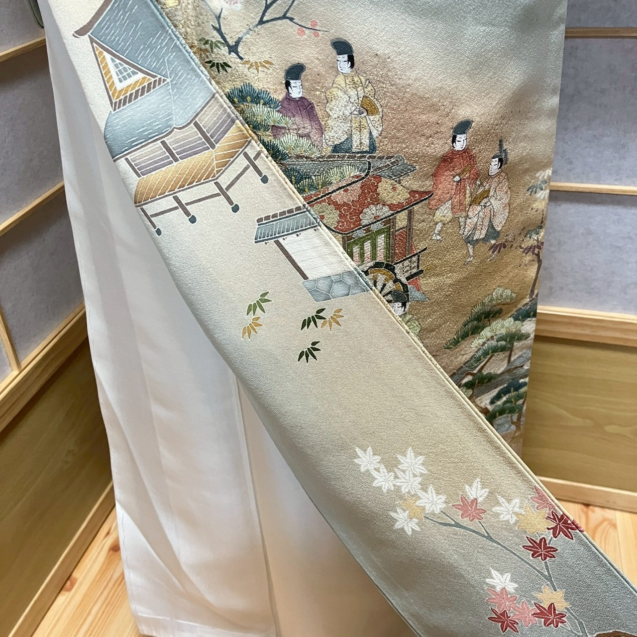 6743# Japanese Tomesode Kimono Vintage Womens Silk Fabric Robe Kimono only sold