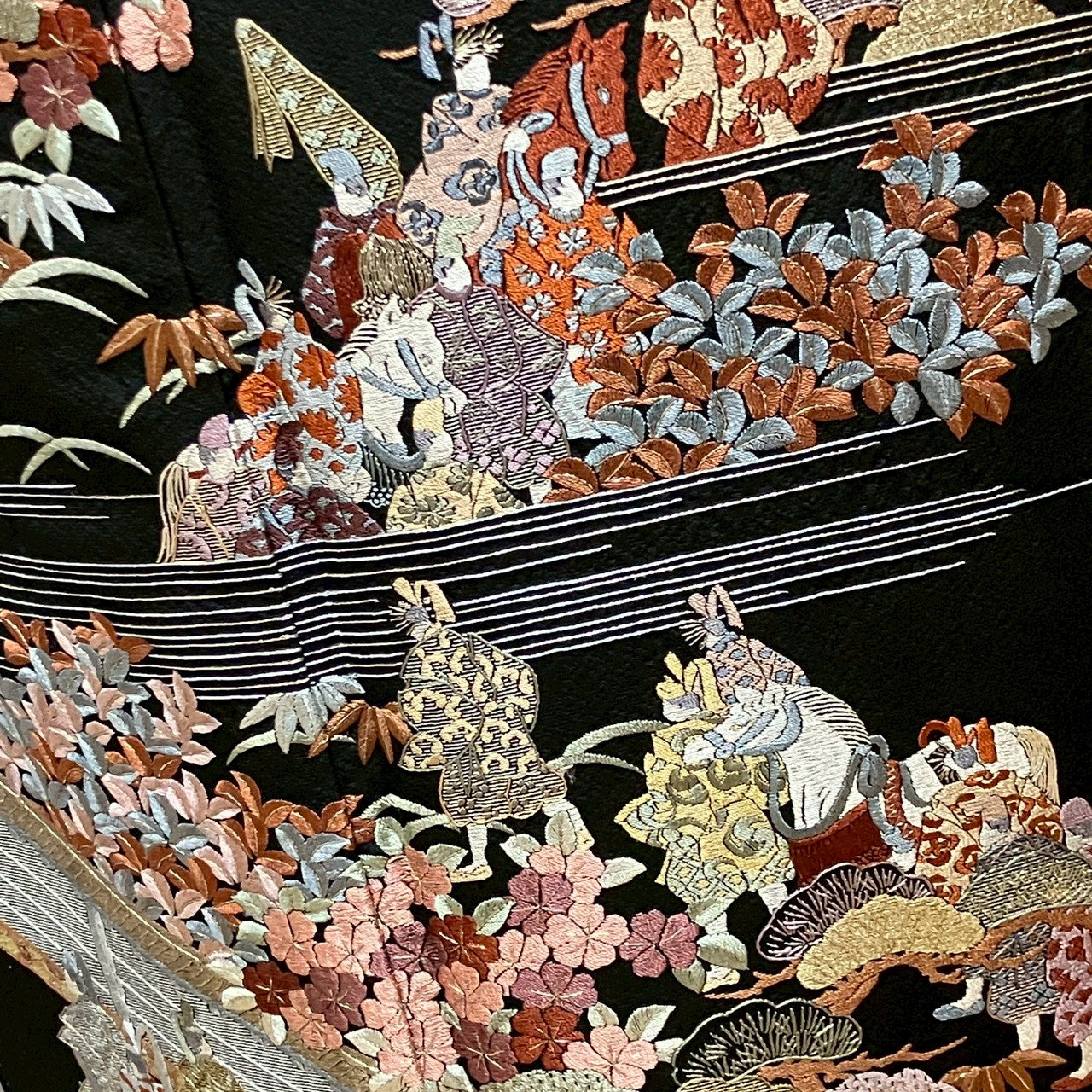 6744# Japanese Tomesode Kimono Vintage Womens Silk Fabric Robe Kimono only sold