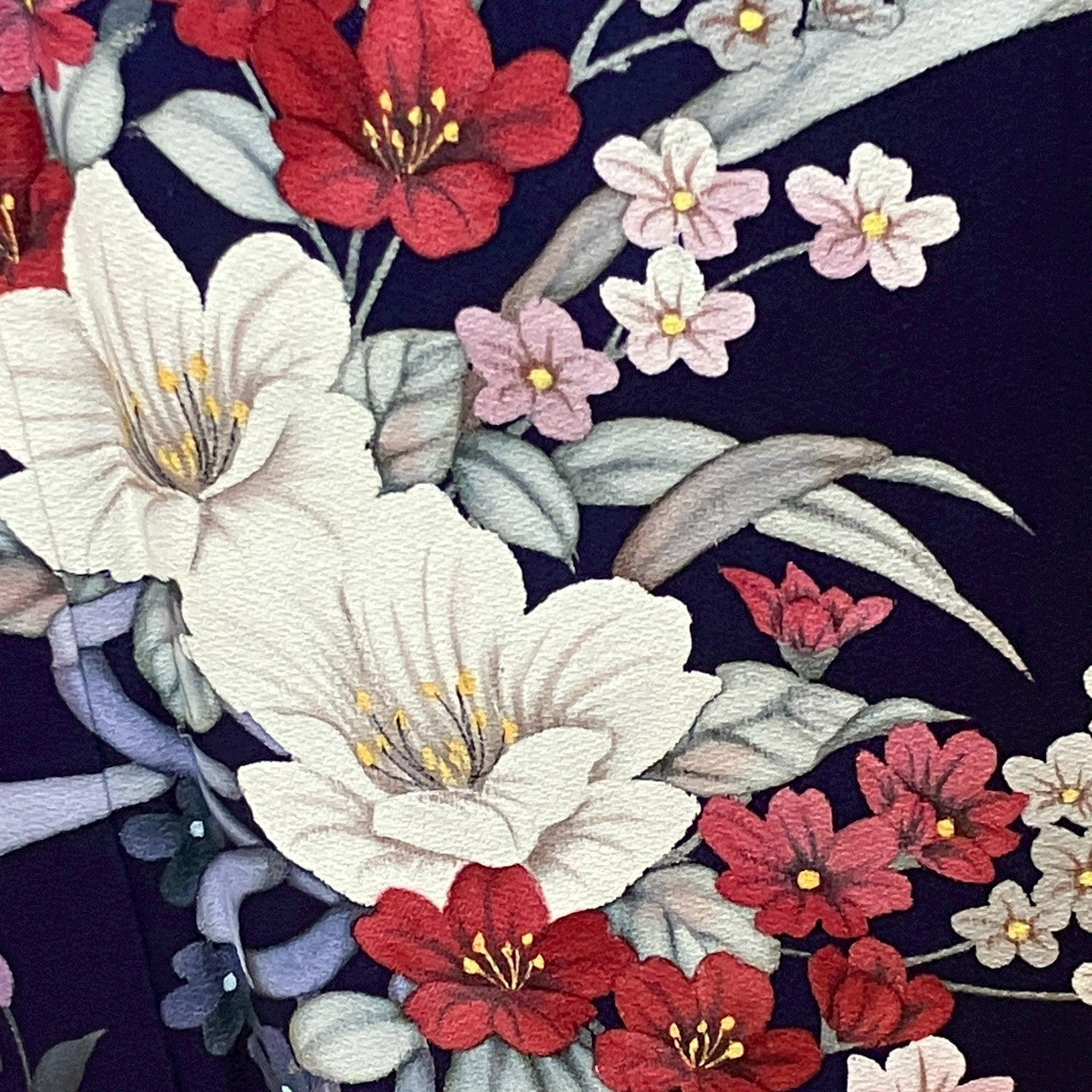 6808# Japanese Kimono Vintage Womens Silk Fabric Robe Kimono only sold Unused