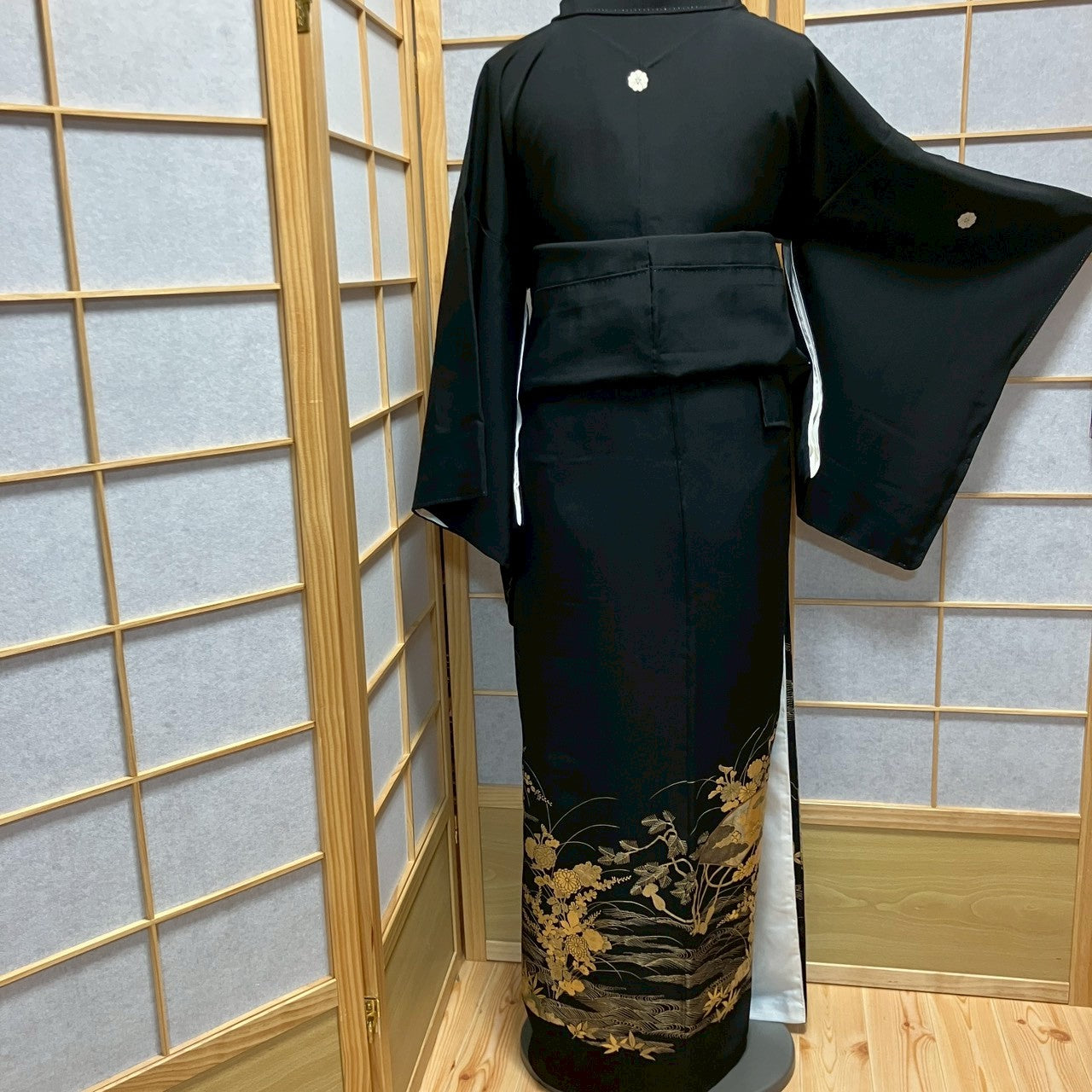 6809# Japanese Tomesode Kimono Vintage Womens Silk Fabric Robe Kimono only sold