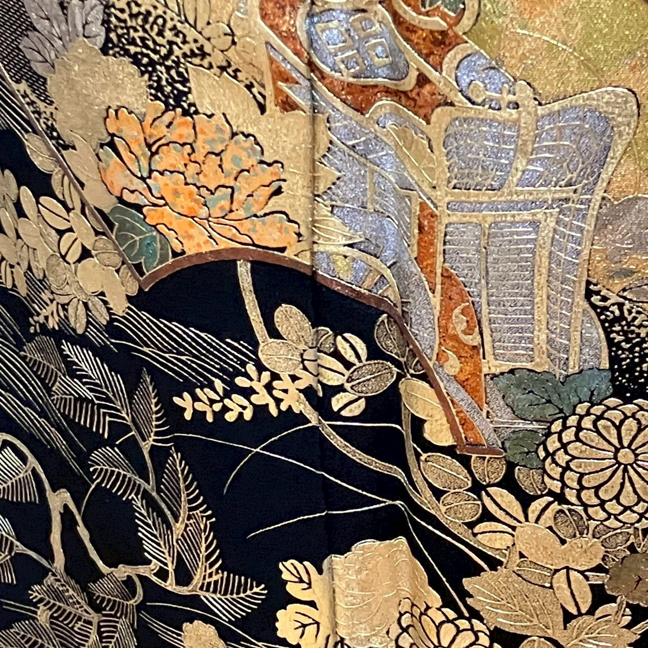 6809# Japanese Tomesode Kimono Vintage Womens Silk Fabric Robe Kimono only sold