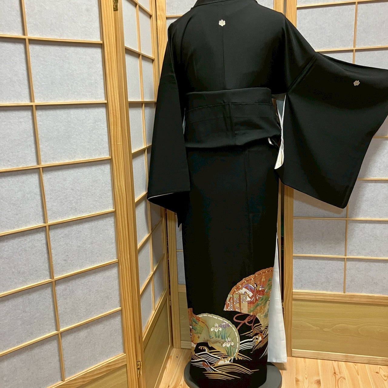 6811# Japanese Tomesode Kimono Vintage Womens Silk Fabric Robe Kimono only sold