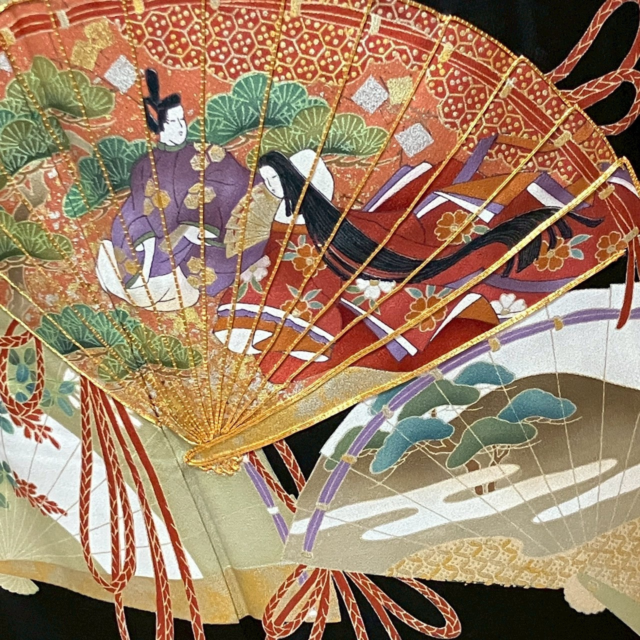 6811# Japanese Tomesode Kimono Vintage Womens Silk Fabric Robe Kimono only sold