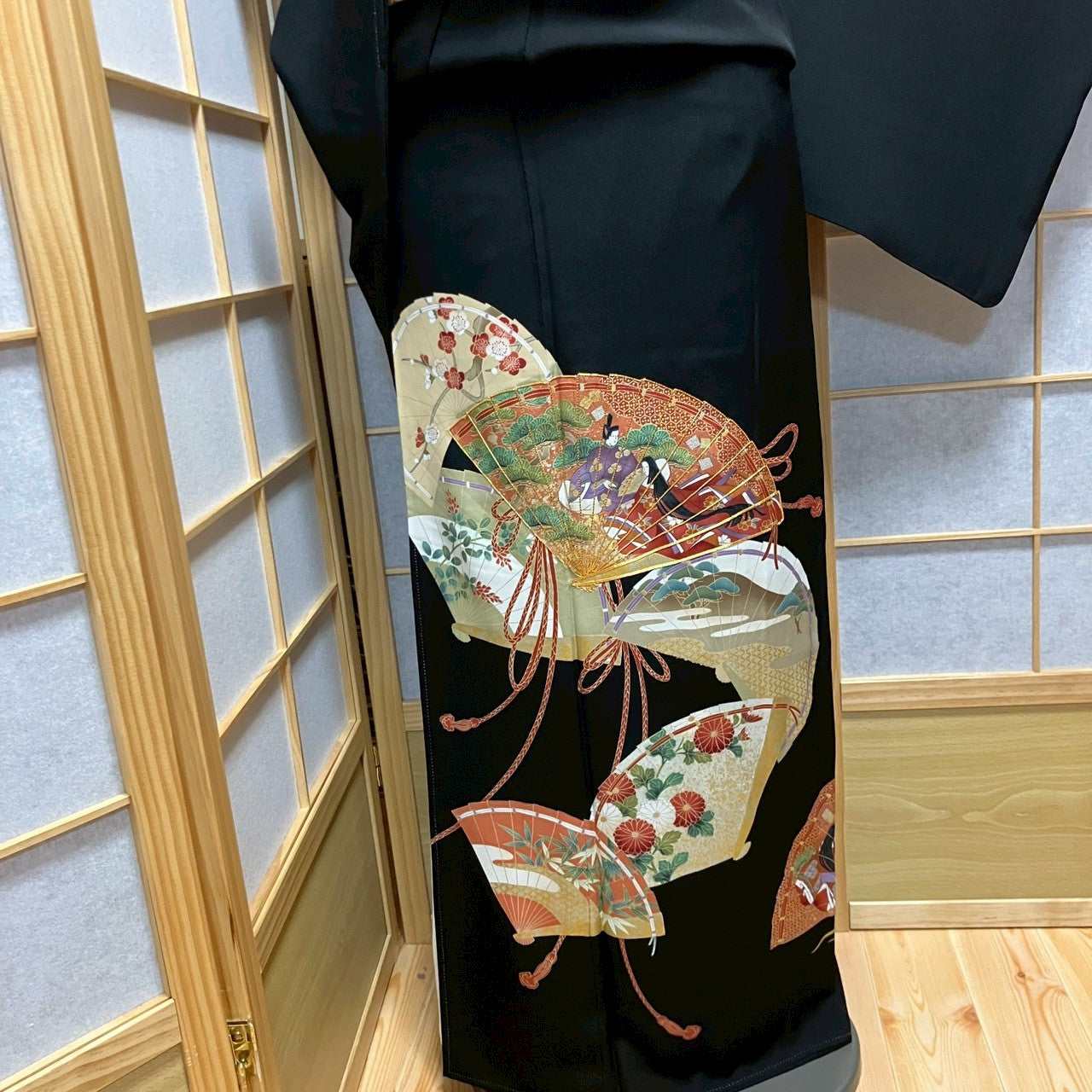 6811# Japanese Tomesode Kimono Vintage Womens Silk Fabric Robe Kimono only sold