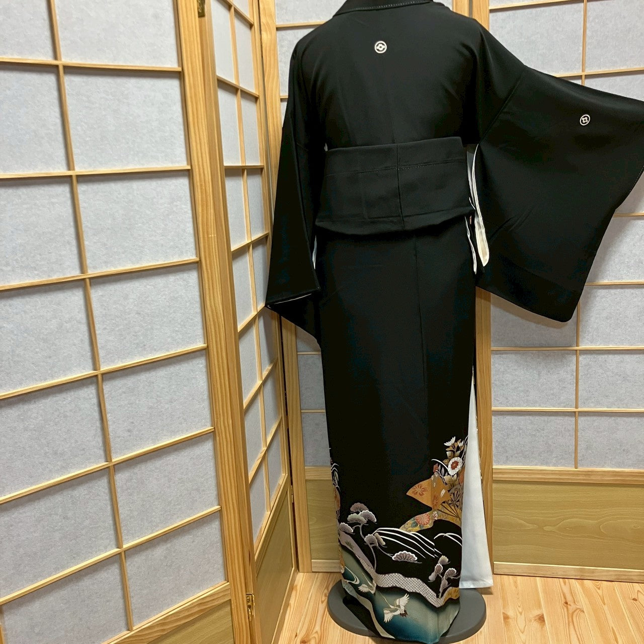 6813# Japanese Tomesode Kimono Vintage Womens Silk Fabric Robe Kimono only sold