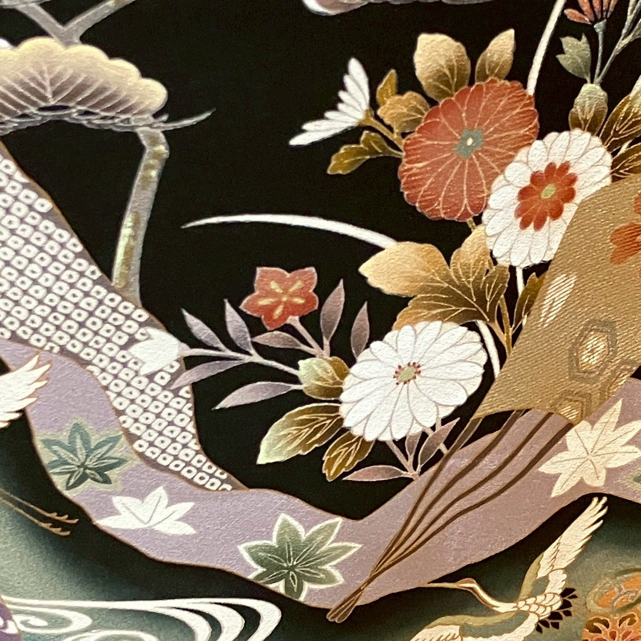 6813# Japanese Tomesode Kimono Vintage Womens Silk Fabric Robe Kimono only sold