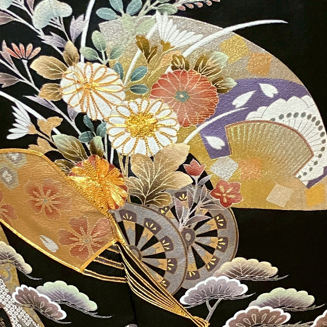 6813# Japanese Tomesode Kimono Vintage Womens Silk Fabric Robe Kimono only sold