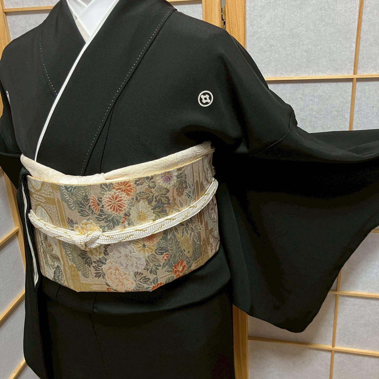 6813# Japanese Tomesode Kimono Vintage Womens Silk Fabric Robe Kimono only sold