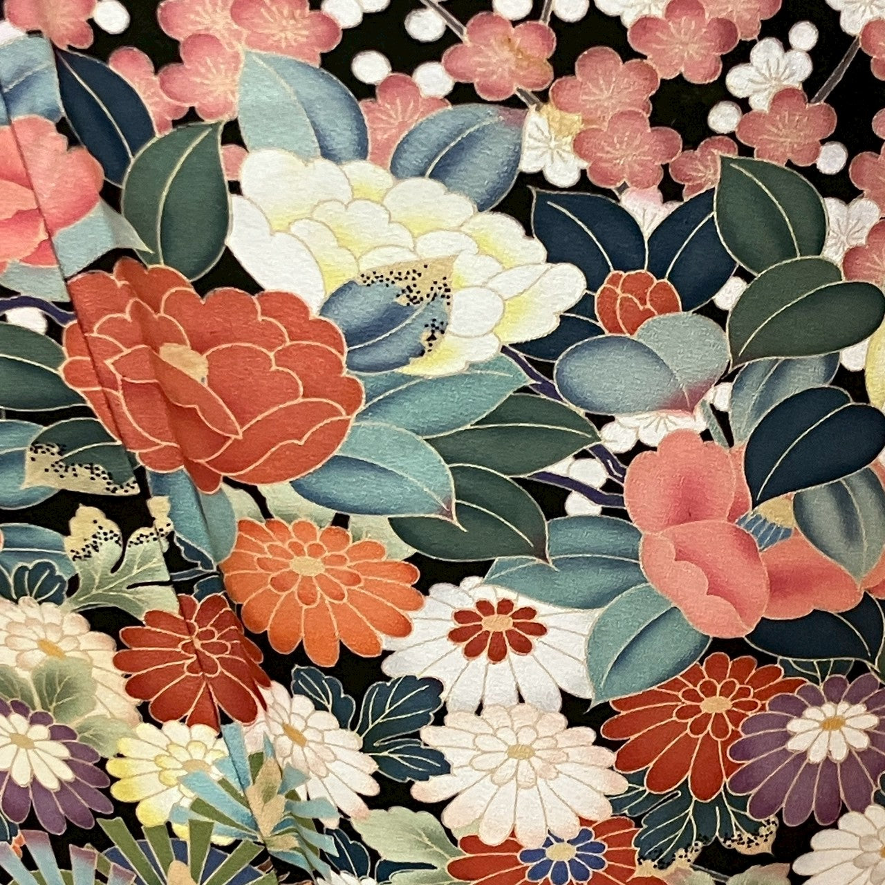 6816# Japanese Tomesode Kimono Vintage Womens Silk Fabric Robe Kimono only sold