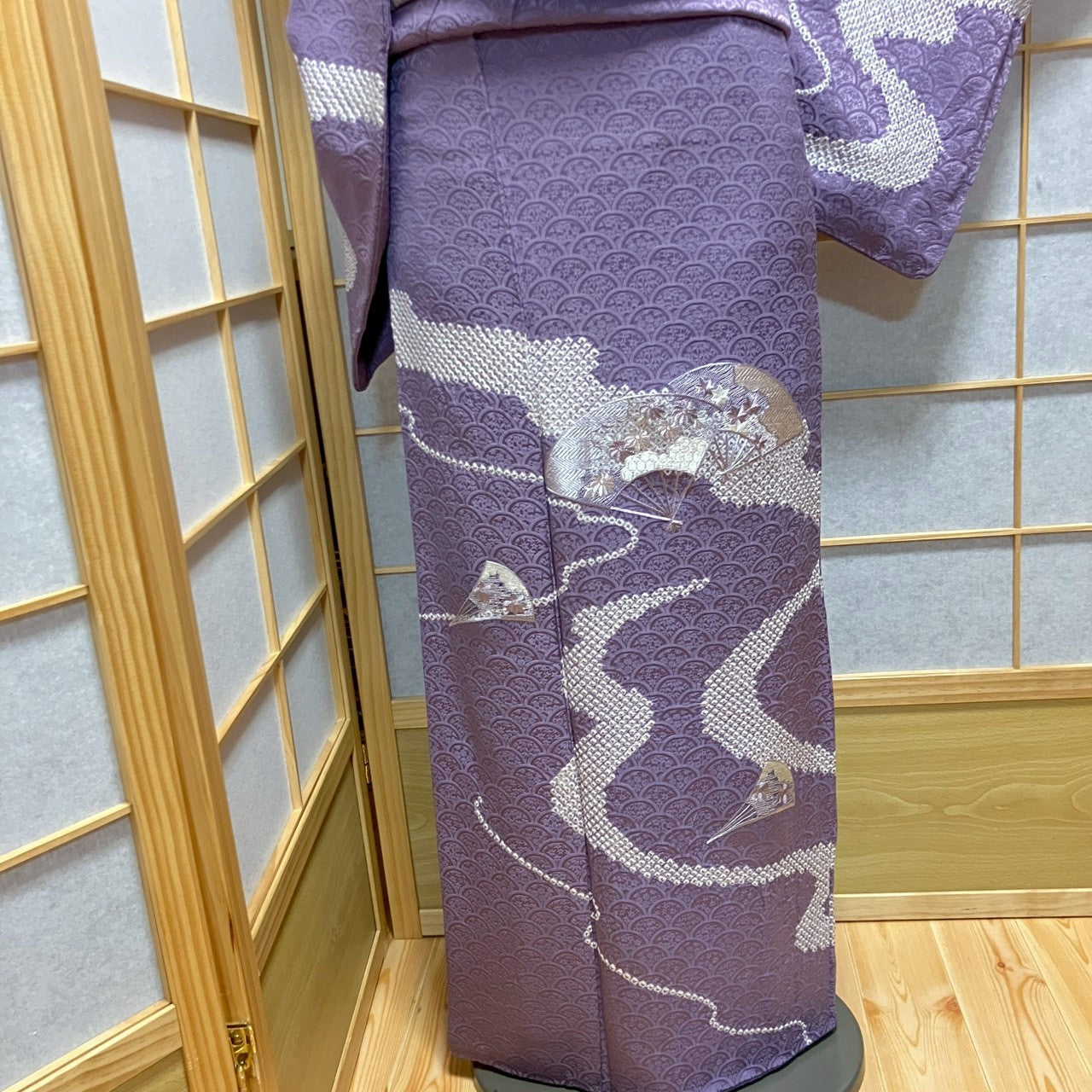 6810# Japanese Kimono Vintage Womens Silk Fabric Robe Kimono only sold Shibori