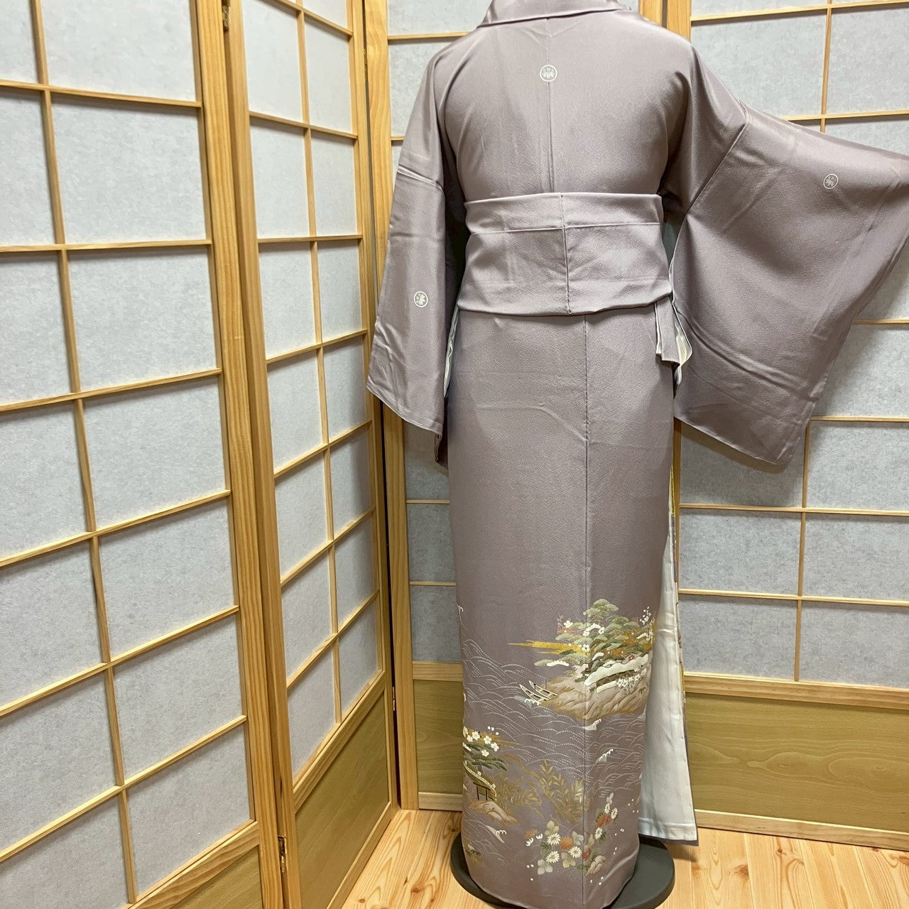 7071# Japanese Tomesode Kimono Vintage Womens Silk Fabric Robe Kimono only sold