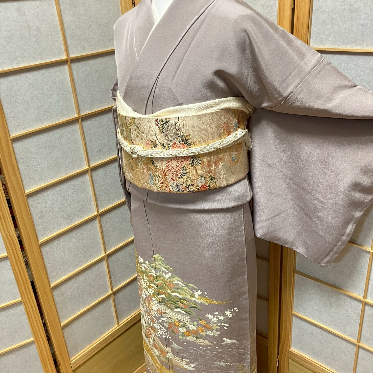 7071# Japanese Tomesode Kimono Vintage Womens Silk Fabric Robe Kimono only sold