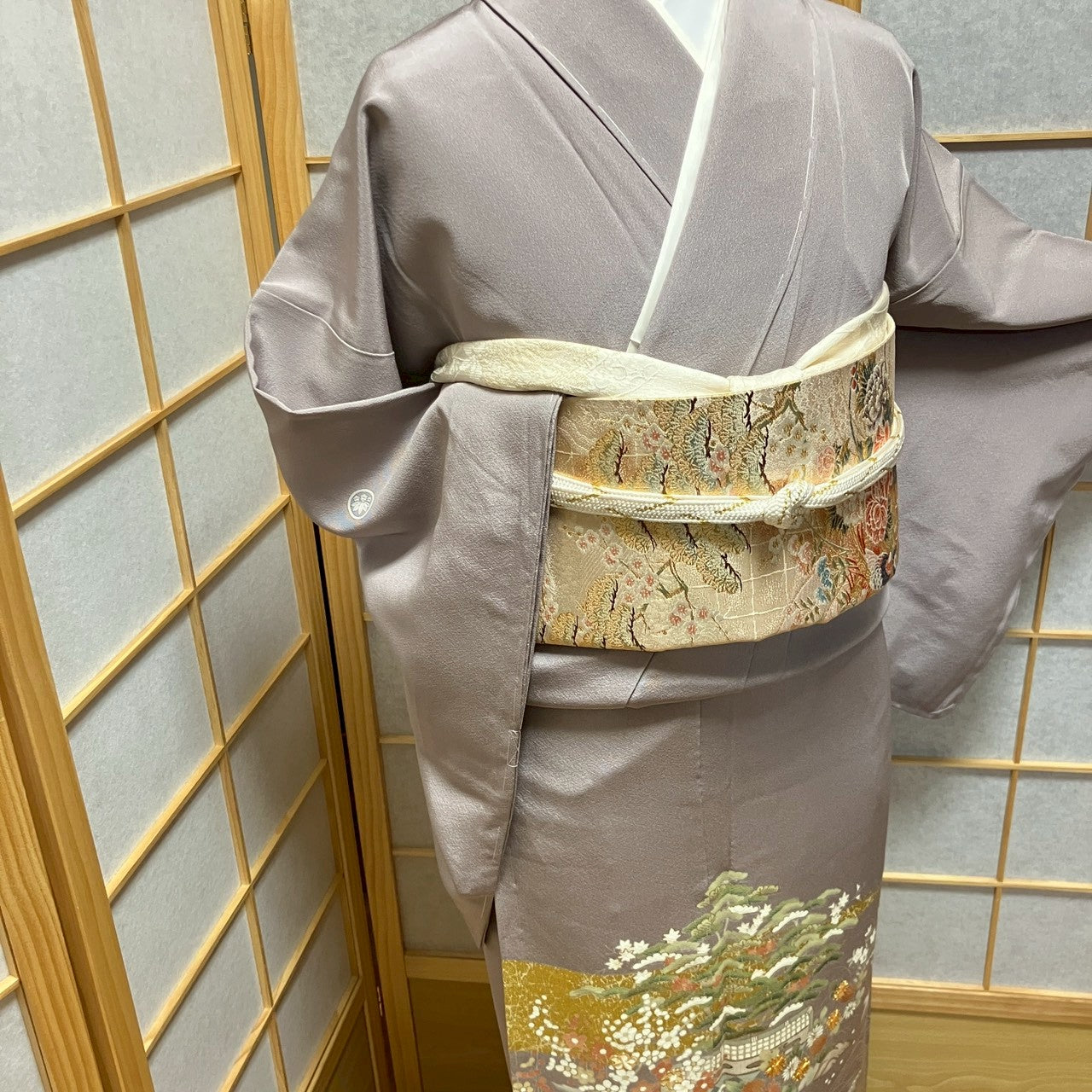 7071# Japanese Tomesode Kimono Vintage Womens Silk Fabric Robe Kimono only sold