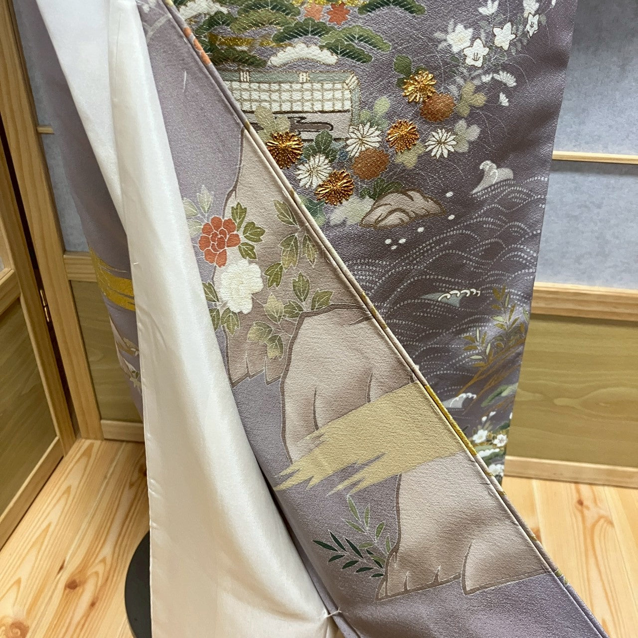 7071# Japanese Tomesode Kimono Vintage Womens Silk Fabric Robe Kimono only sold
