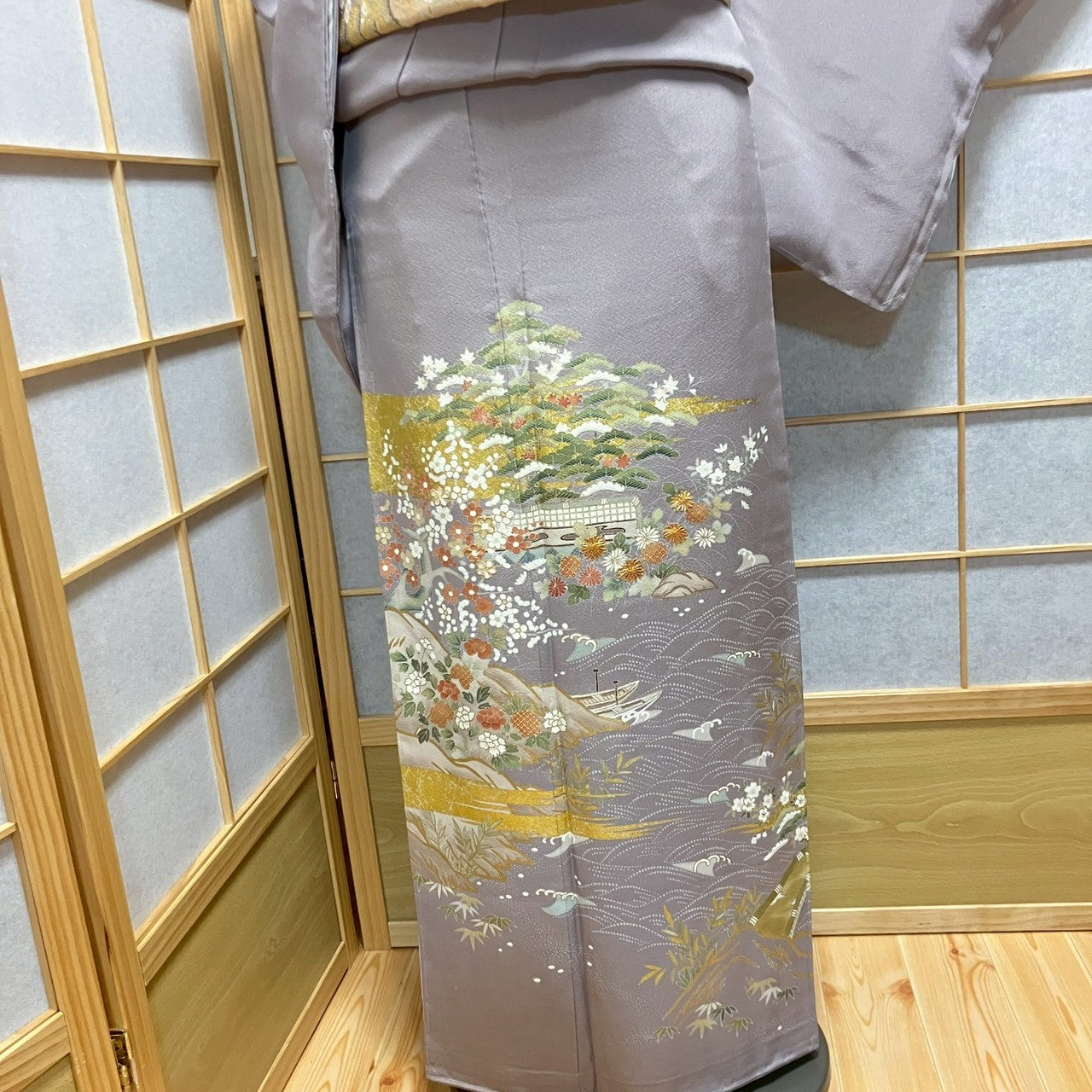 7071# Japanese Tomesode Kimono Vintage Womens Silk Fabric Robe Kimono only sold