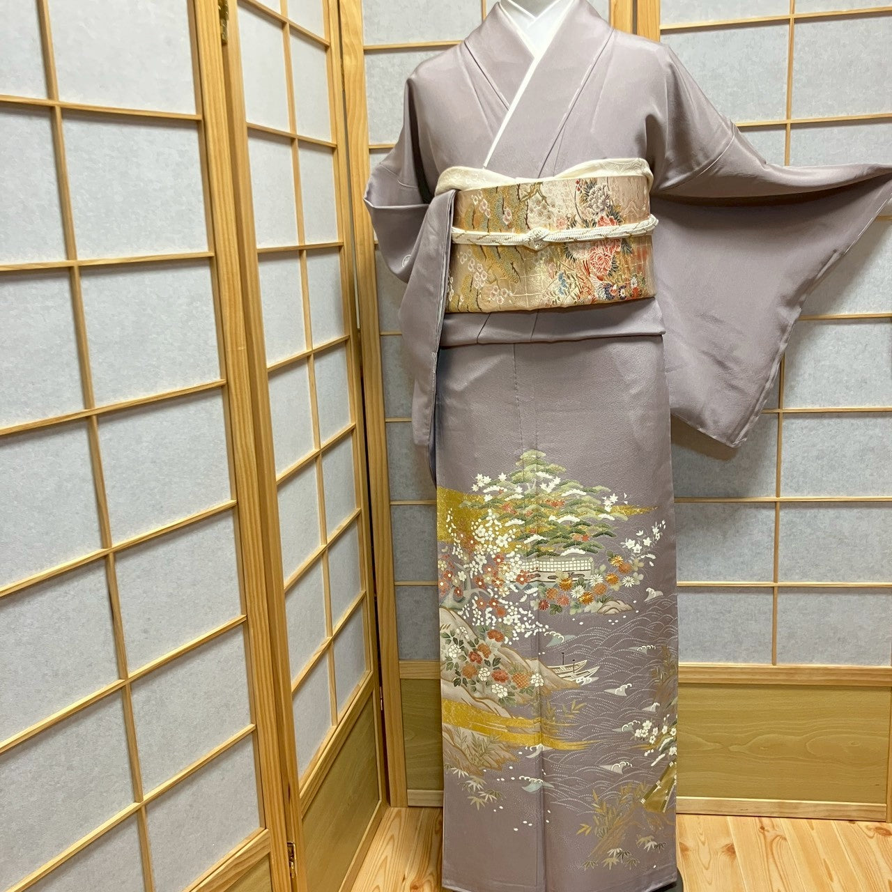7071# Japanese Tomesode Kimono Vintage Womens Silk Fabric Robe Kimono only sold