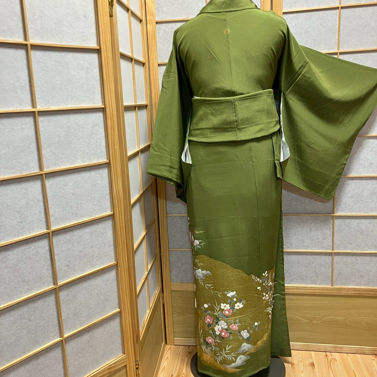 7096# Japanese Tomesode Kimono Vintage Womens Silk Fabric Robe Kimono only sold