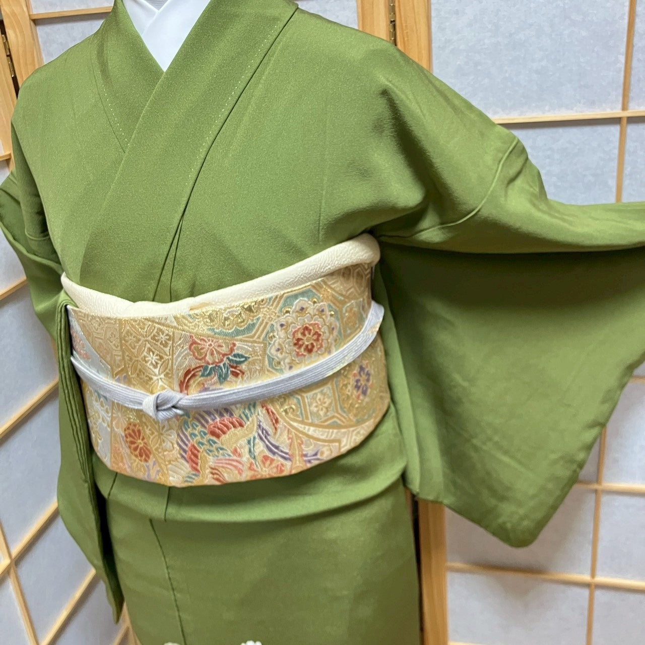 7096# Japanese Tomesode Kimono Vintage Womens Silk Fabric Robe Kimono only sold