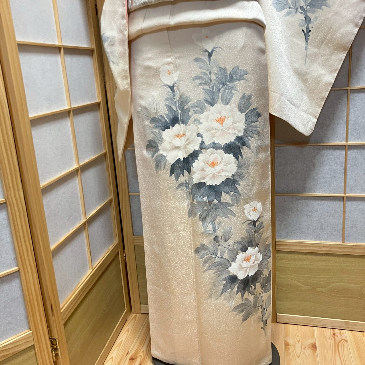 7097# Japanese Kimono Vintage Womens Silk Fabric Robe Kimono only sold