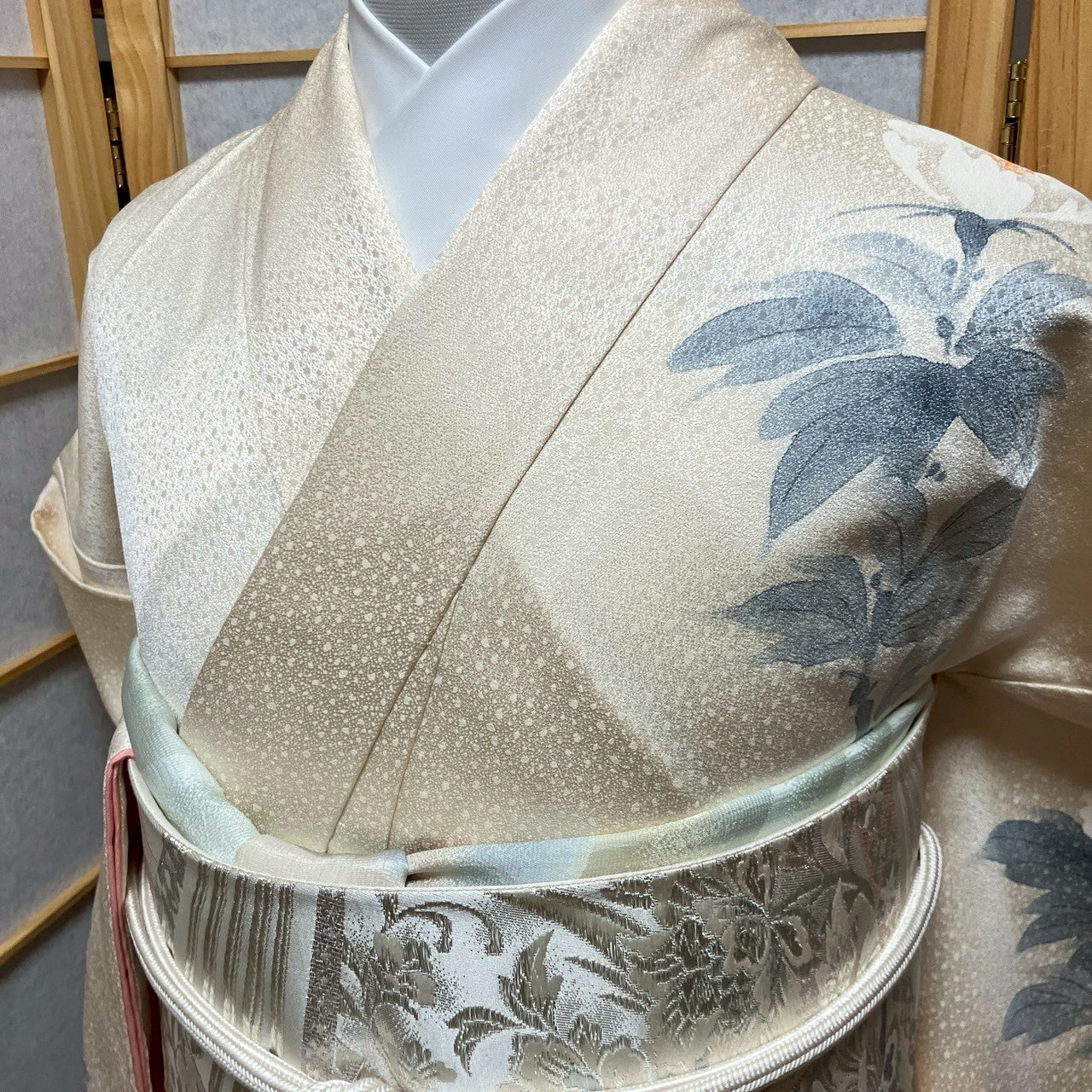 7097# Japanese Kimono Vintage Womens Silk Fabric Robe Kimono only sold