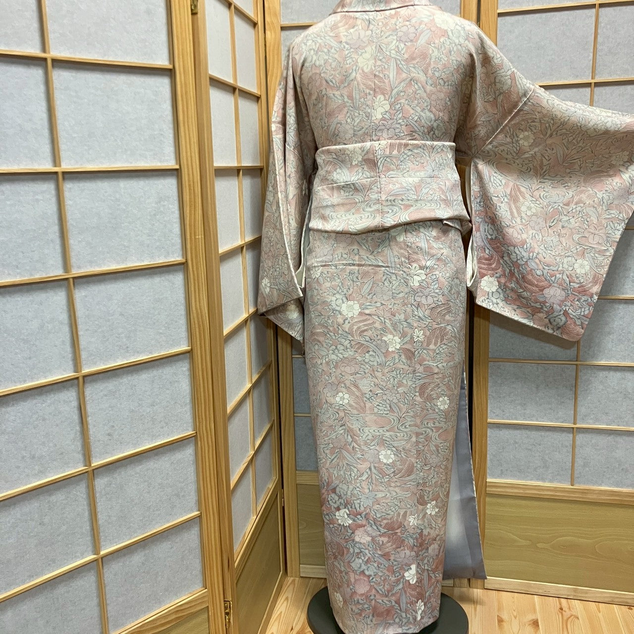 7073# Japanese Kimono Vintage Womens Silk Fabric Robe Kimono only sold