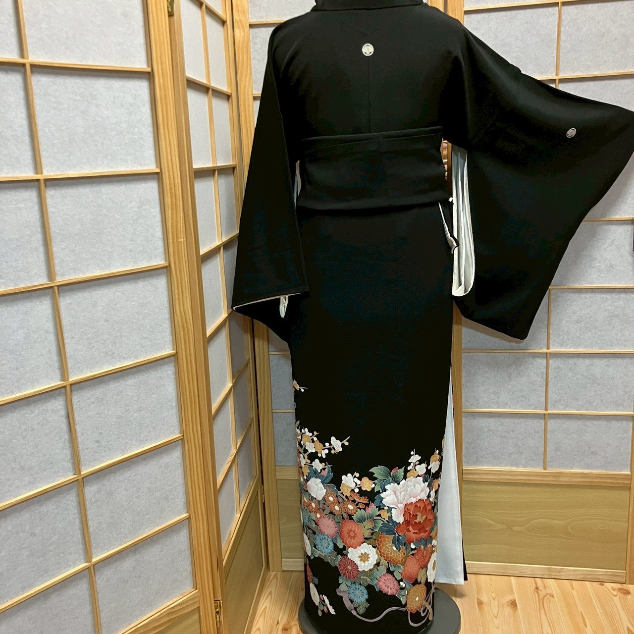 7074# Japanese Tomesode Kimono Vintage Womens Silk Fabric Robe Kimono only sold