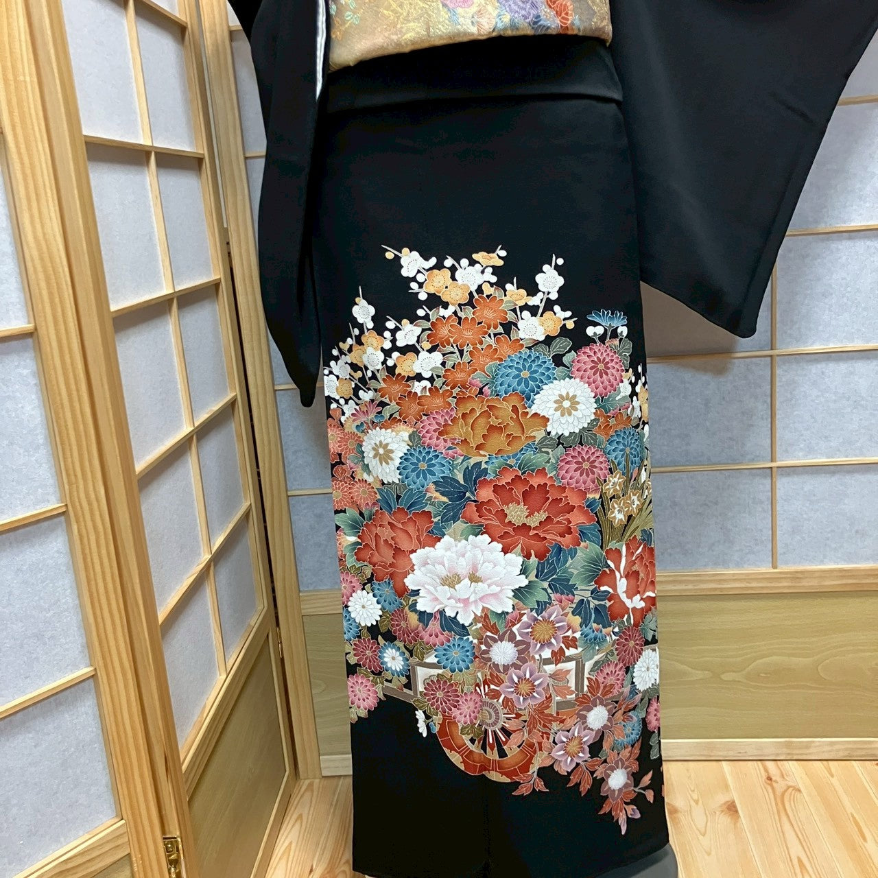 7074# Japanese Tomesode Kimono Vintage Womens Silk Fabric Robe Kimono only sold