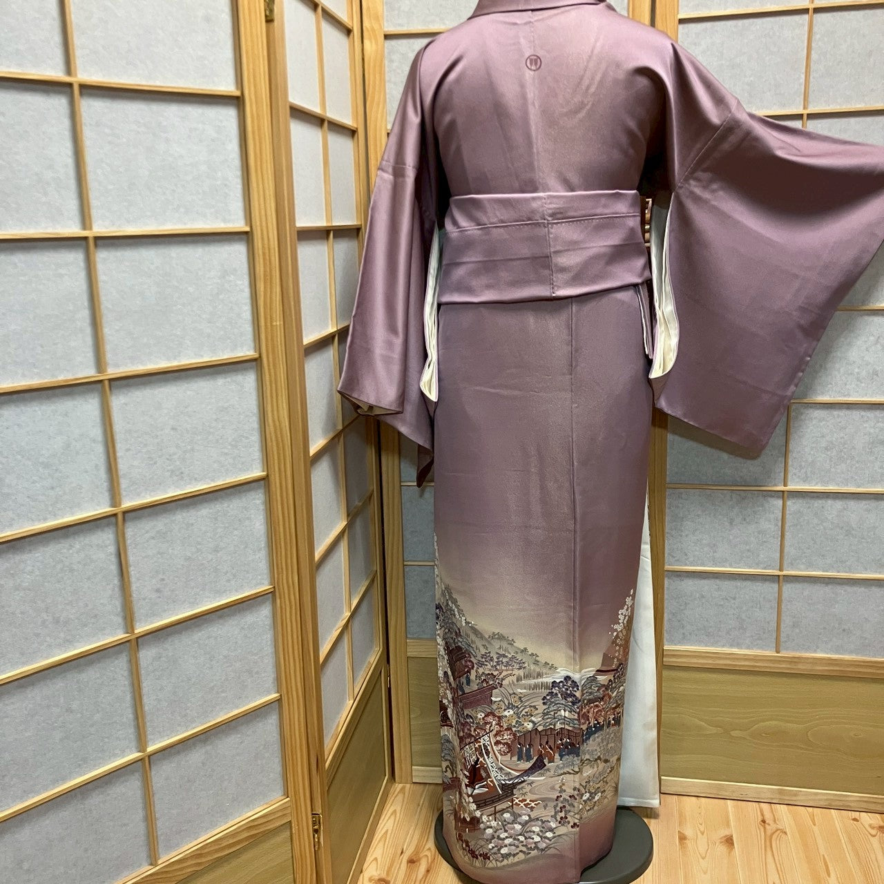 7077# Japanese Tomesode Kimono Vintage Womens Silk Fabric Robe Kimono only sold