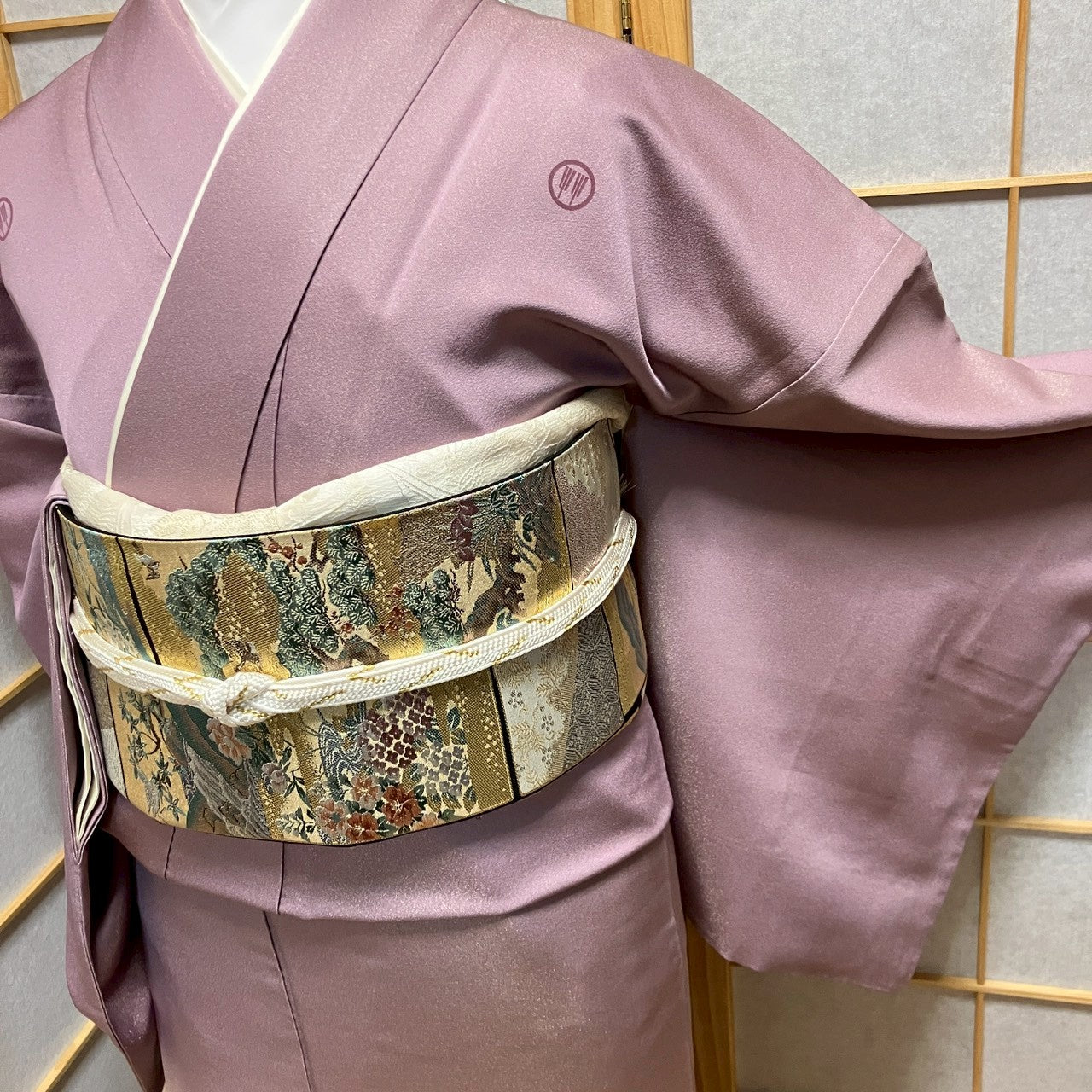 7077# Japanese Tomesode Kimono Vintage Womens Silk Fabric Robe Kimono only sold