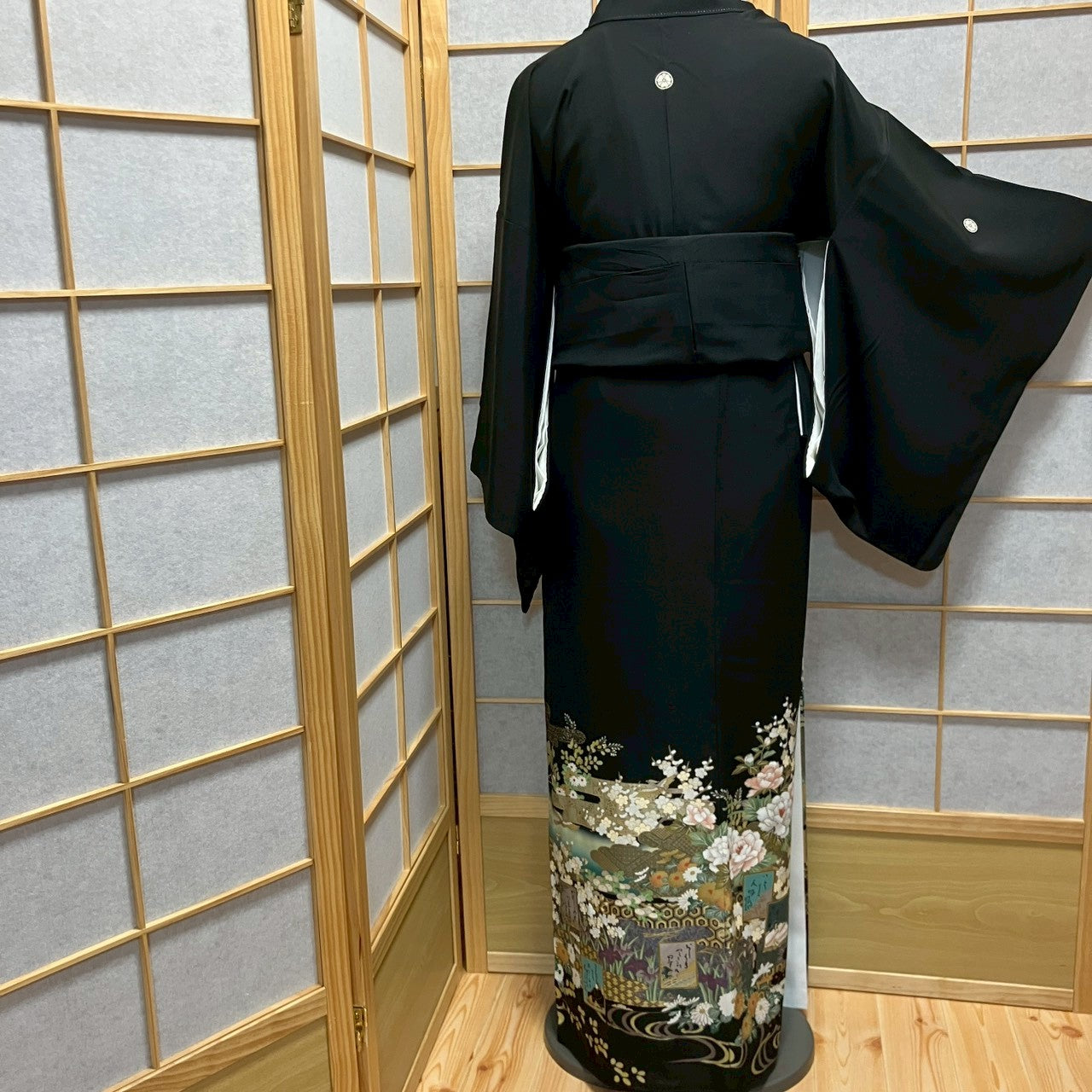 7078# Japanese Tomesode Kimono Vintage Womens Silk Fabric Robe Kimono only sold