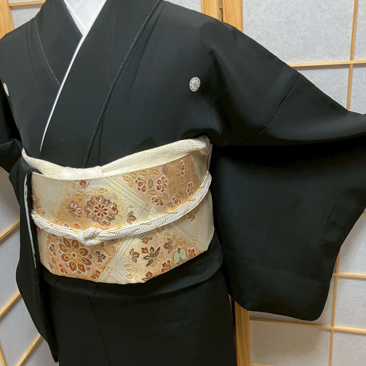7078# Japanese Tomesode Kimono Vintage Womens Silk Fabric Robe Kimono only sold