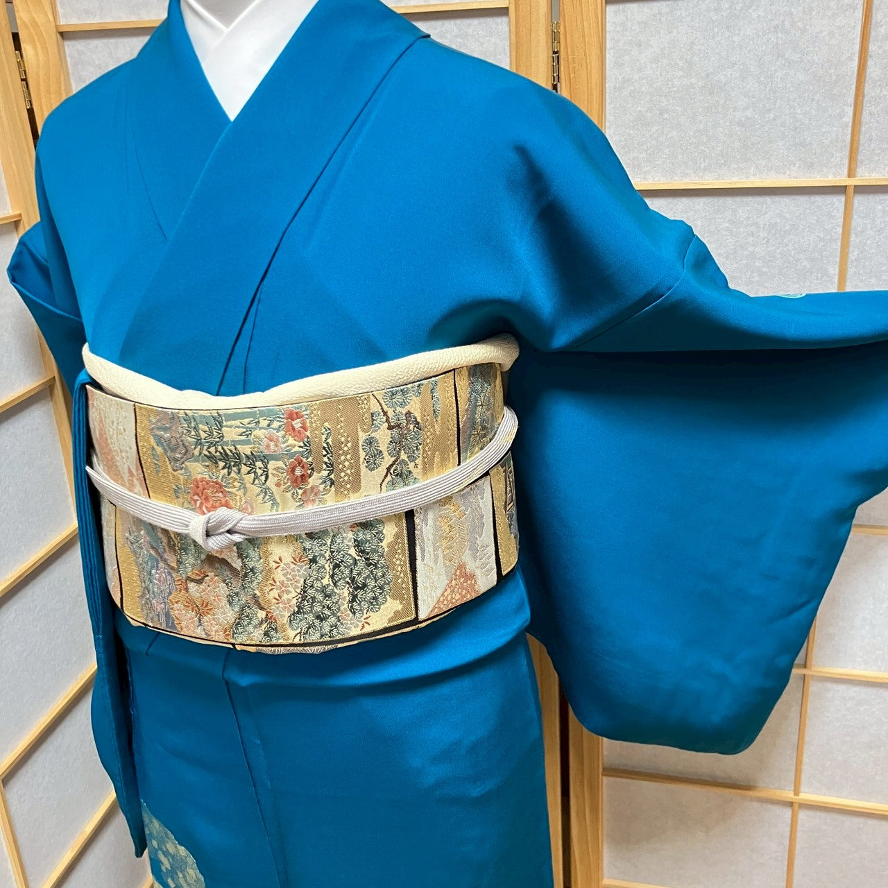 7094# Japanese Tomesode Kimono Vintage Womens Silk Fabric Robe Kimono only sold