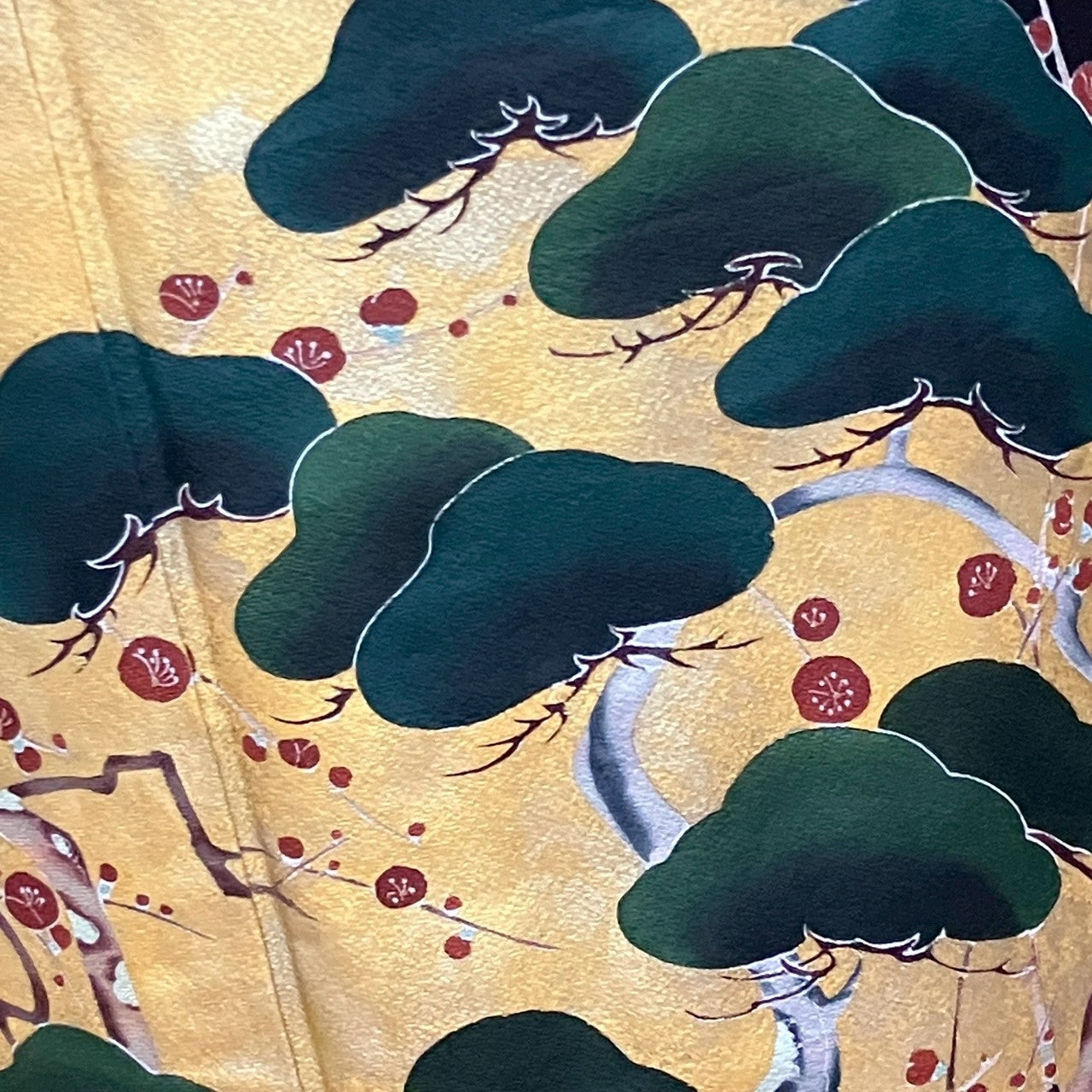 7099# Japanese Tomesode Kimono Vintage Womens Silk Fabric Robe Kimono only sold