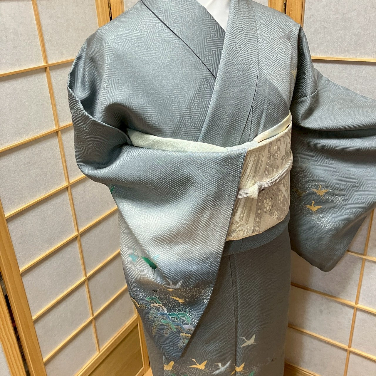 7100# Japanese Kimono Vintage Womens Silk Fabric Robe Kimono only sold