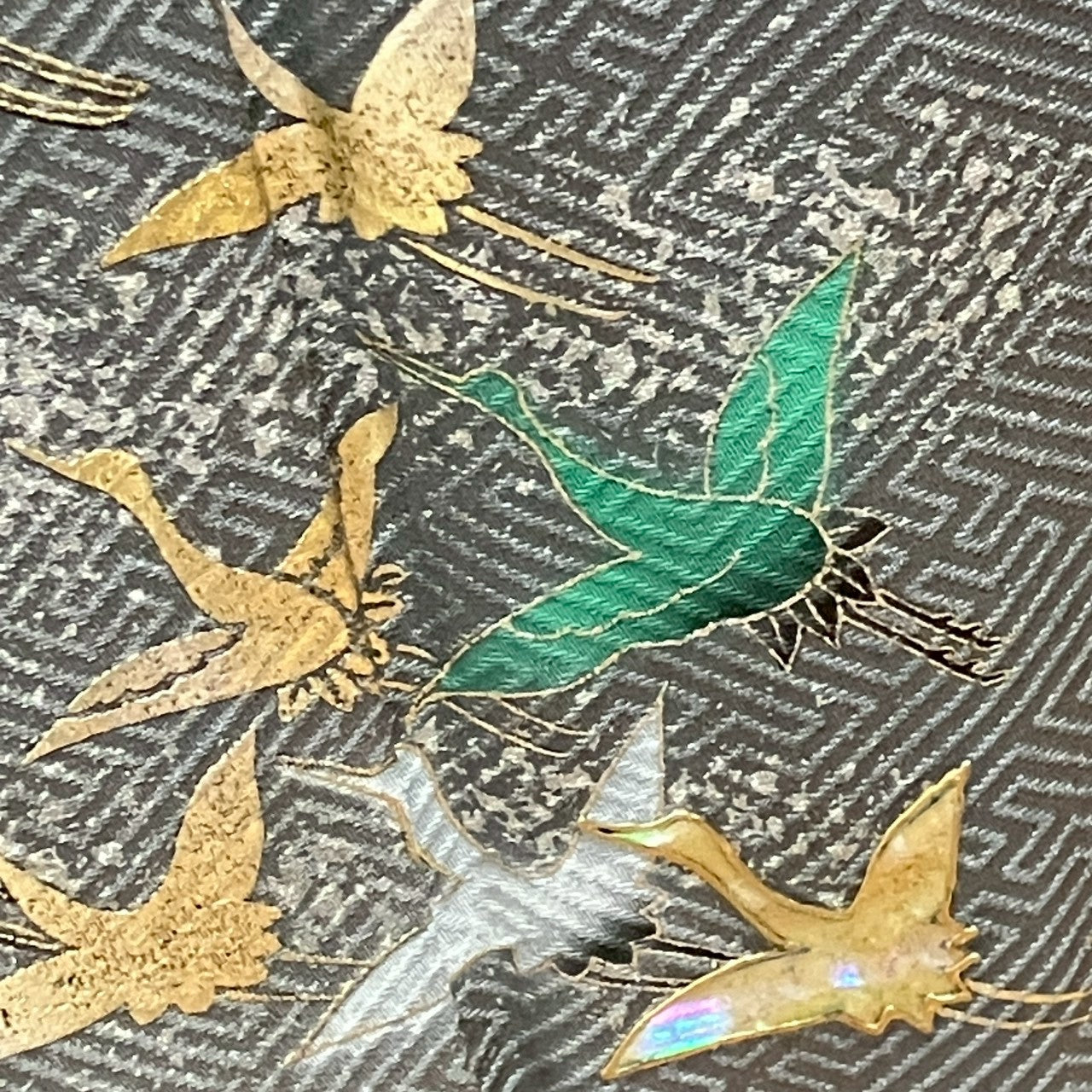 7100# Japanese Kimono Vintage Womens Silk Fabric Robe Kimono only sold