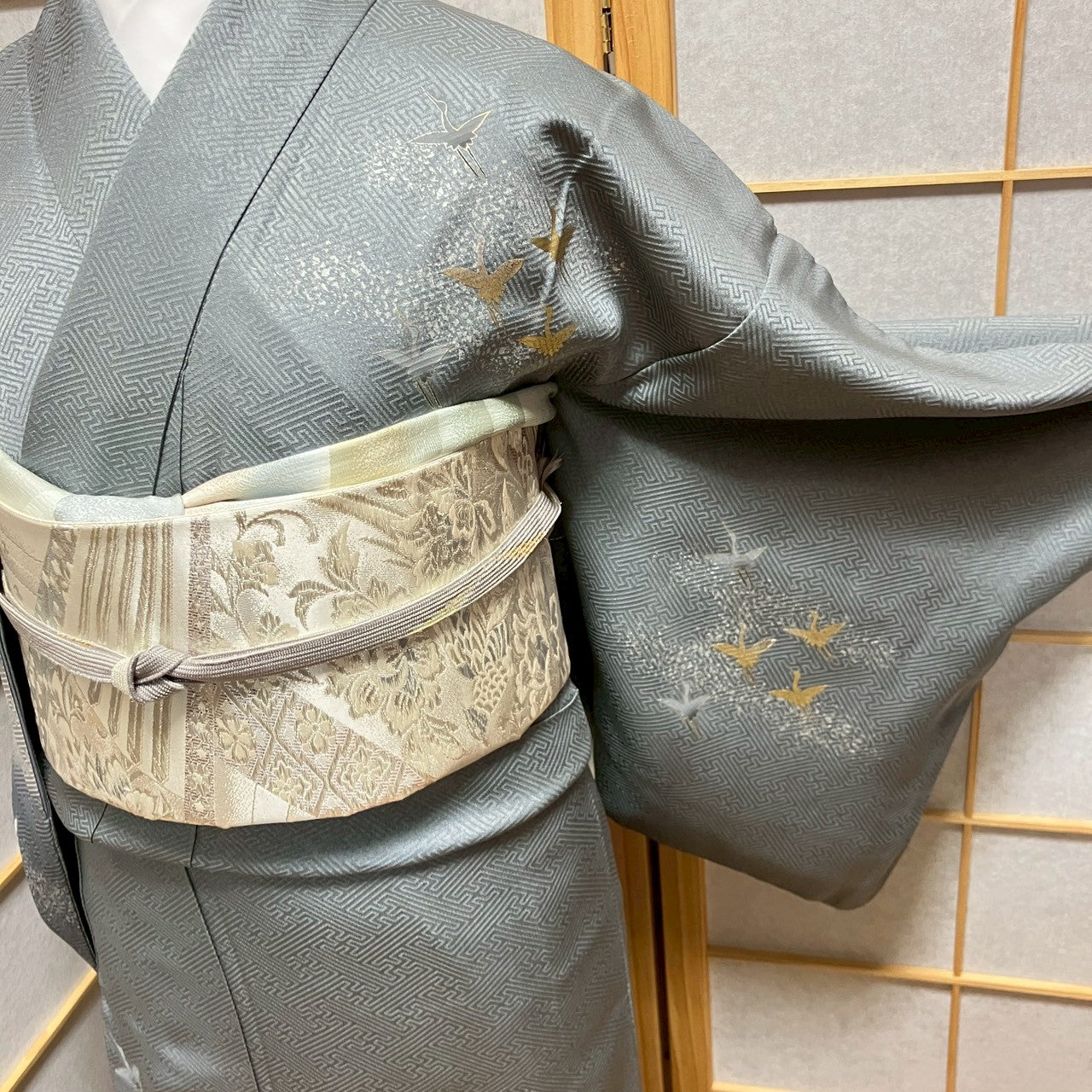 7100# Japanese Kimono Vintage Womens Silk Fabric Robe Kimono only sold