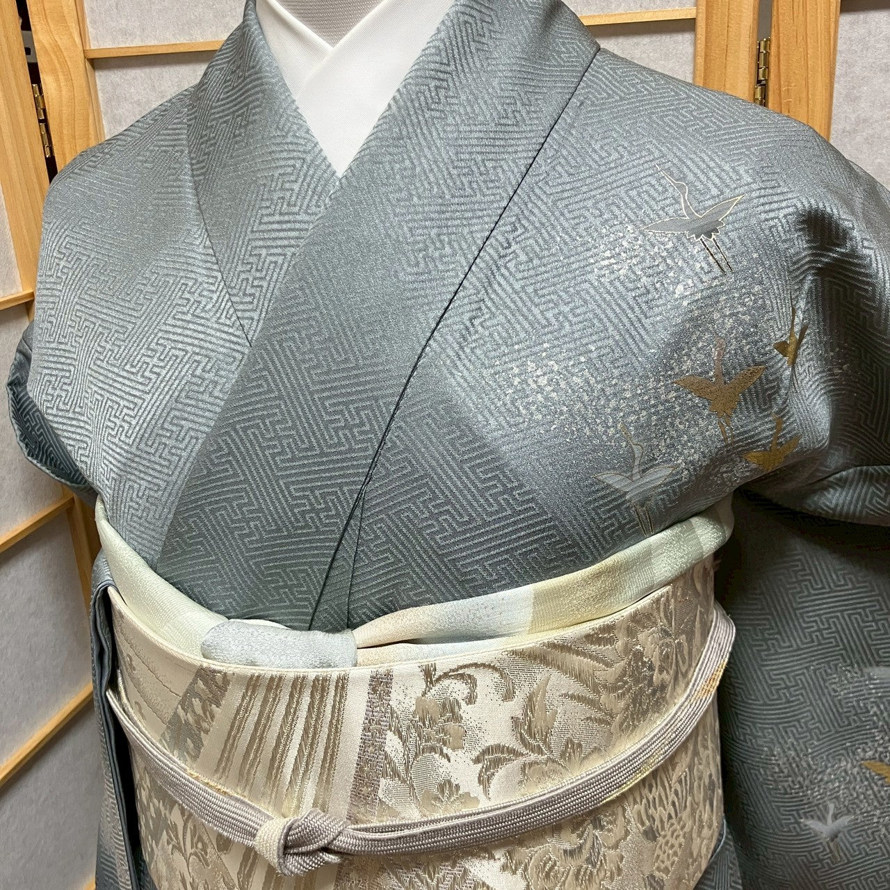 7100# Japanese Kimono Vintage Womens Silk Fabric Robe Kimono only sold