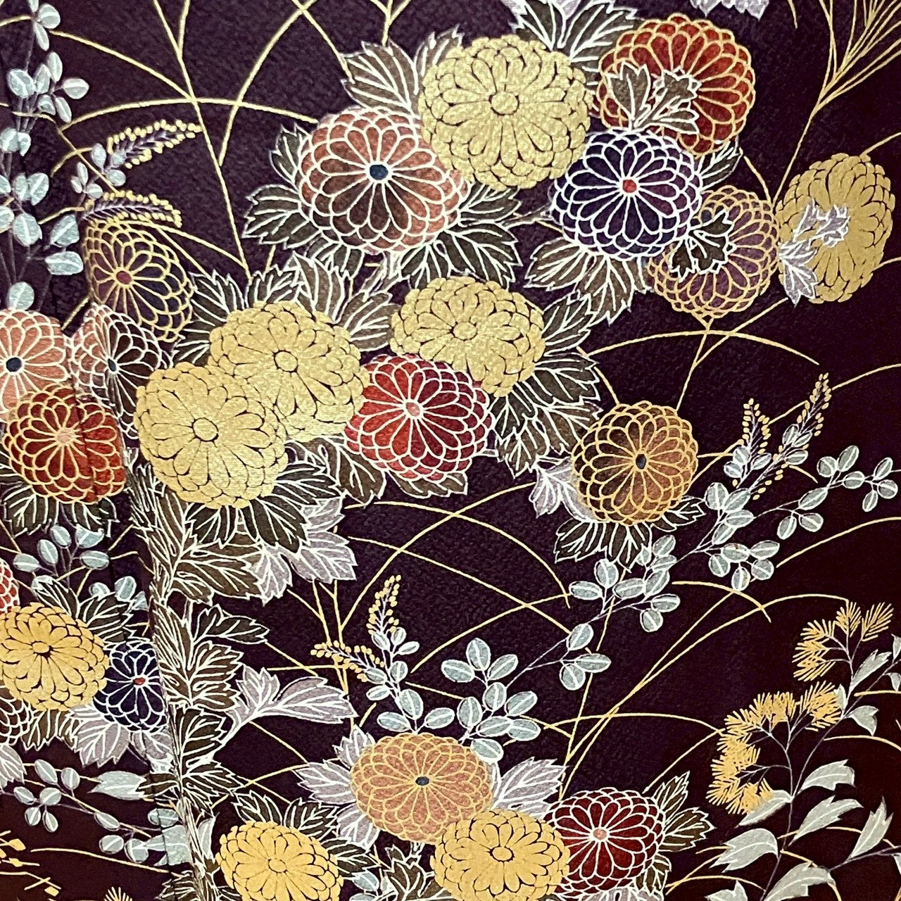 7102# Japanese Kimono Vintage Womens Silk Fabric Robe Kimono only sold